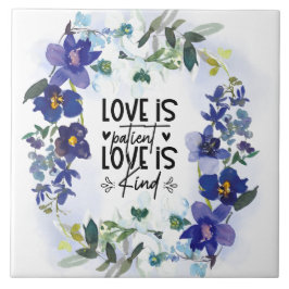 Azulejo 1 Corintios 13:4 El amor es la bíblica del pacient