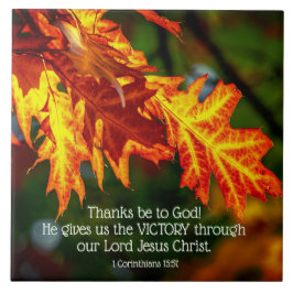 Azulejo 1 Corintios 15:57 Gracias a Dios!
