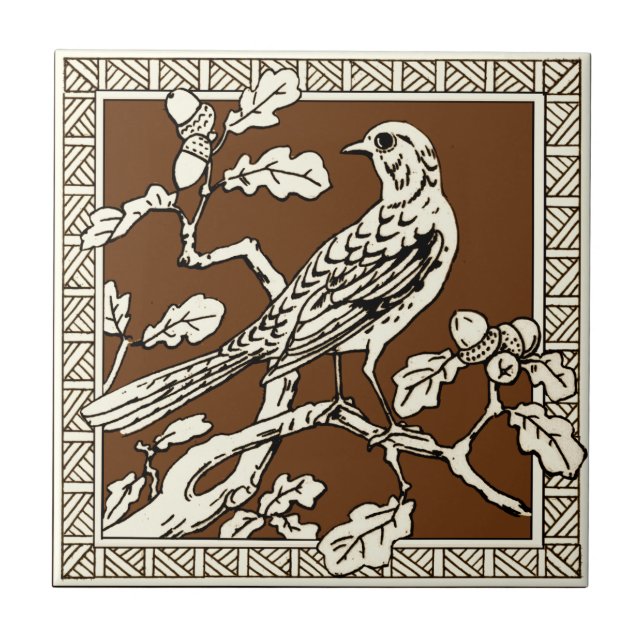 Azulejo 1 de 12 Repro serie de aves Minton Mocha de los añ (Frente)