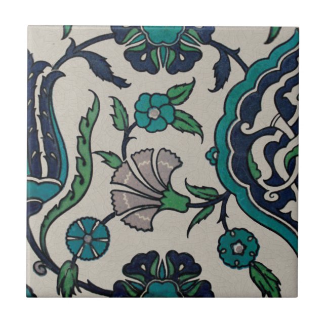 Azulejo 1 de 2 Carnación floral global persa Repro  (Frente)