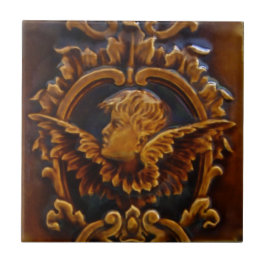 Azulejo 1 de 2 Repros del Cherub Ángel Tile victoriano