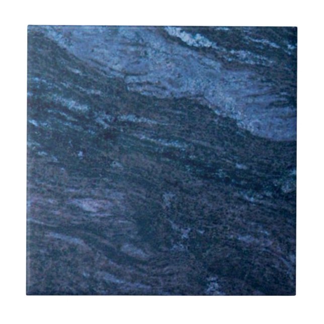Azulejo 1 de 2 Rich Blue Faux Granite Repro Field Wall (Frente)