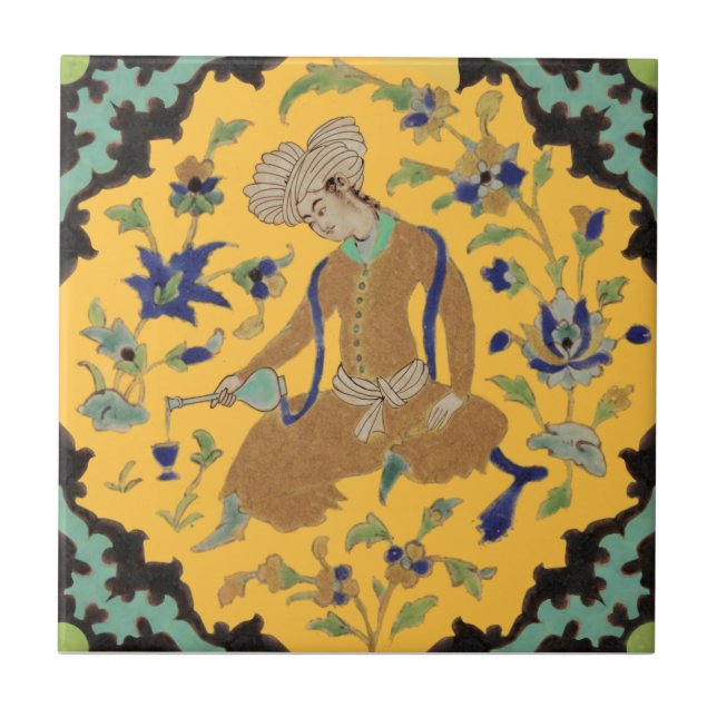 Azulejo 1 de dos hombres turbios a favor de la antigua per (Frente)