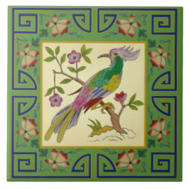 Azulejo 1 de Repro de pájaro estético asiático Pair Minton