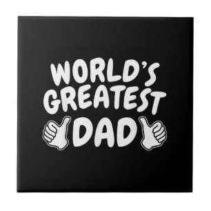 Azulejo 1 papá Camiseta Número 1 papá El mejor papá del mu