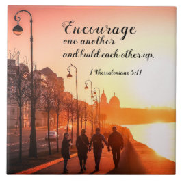 Azulejo 1 Tesalónica 5:11 Alentarse mutuamente