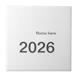 Azulejo 2026 2027 2028 nombre título aquí año letra negrit