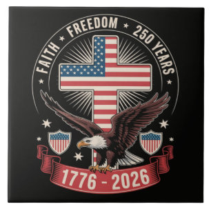 Azulejo 250º Aniversario USA Fe Libertad 4 de Julio