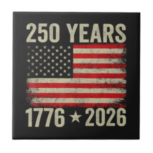 Azulejo 250 Años Bandera Americana 1776-2026