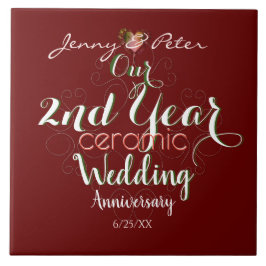 Azulejo 2.º Aniversario del Boda Cerámico
