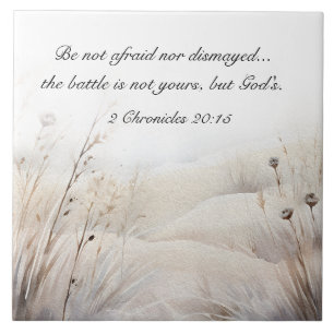 Azulejo 2 Crónicas 20:15 La batalla es el verso de la Bibl
