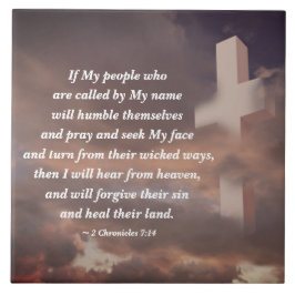 Azulejo 2 Crónicas 7:14 Si mi pueblo rezará