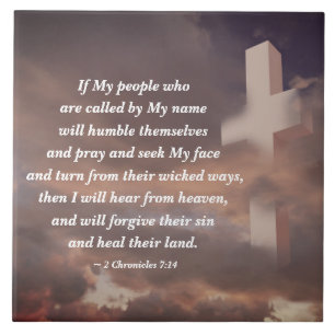 Azulejo 2 Crónicas 7:14 Si mi pueblo rezará