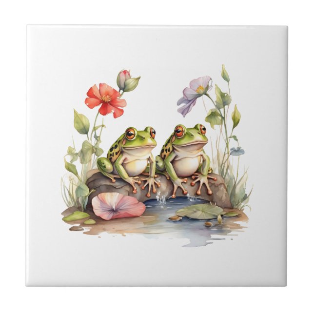 Azulejo 2 Ranas (Frente)