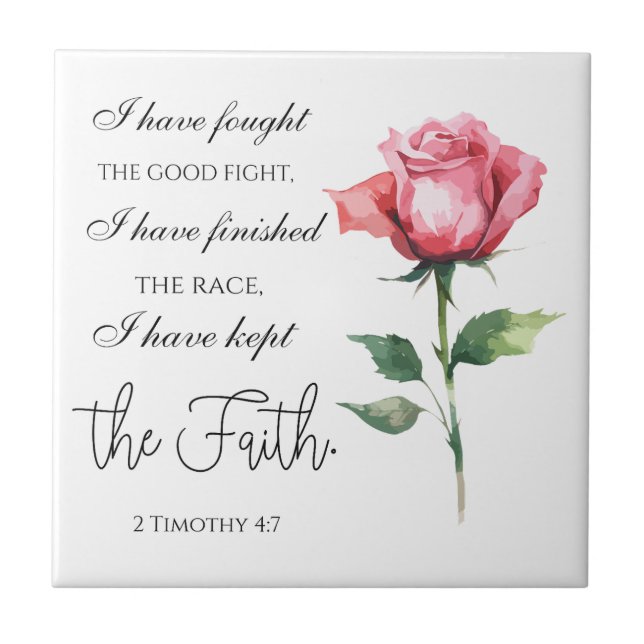 Azulejo 2 Timothy 4:7 - I have fought the good fight (Frente)