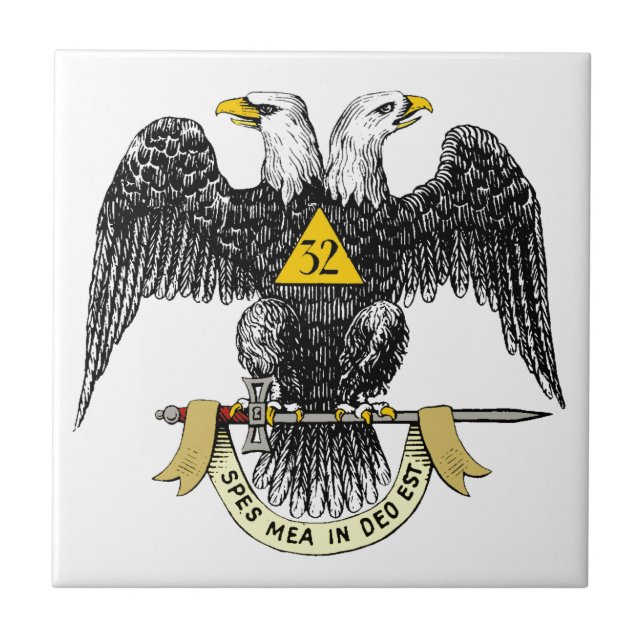 Azulejo 32do Negro escocés Eagle del rito del grado (Frente)