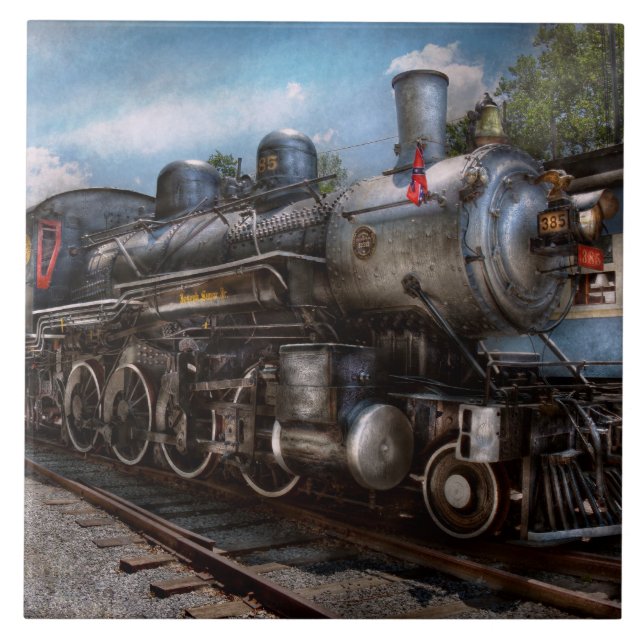 Azulejo 385 - Tren - Vapor - 385 Totalmente restaurado (Frente)