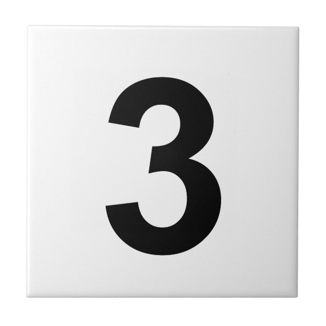 Azulejo 3 - número tres (Frente)