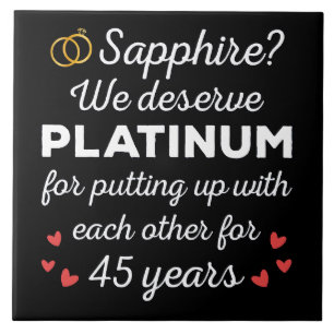 Azulejo 45° Aniversario Boda I - Pareja Graciosa de Sapphi