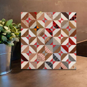 Azulejo 4.25" Elegante Colcha de Parche Mosaico Patrón Vin