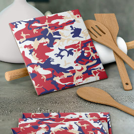 Azulejo 4 de Julio, Día de la Independencia, Beige Camufla