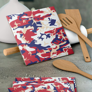 Azulejo 4 de Julio, Día de la Independencia, Beige Camufla
