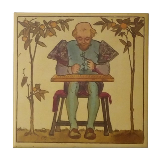 Azulejo #4 Tema musical de los ministros medievales de Rep (Frente)