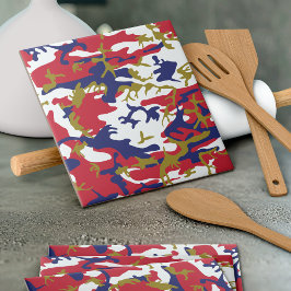 Azulejo 4th of July, Independence day, Camouflage Gold