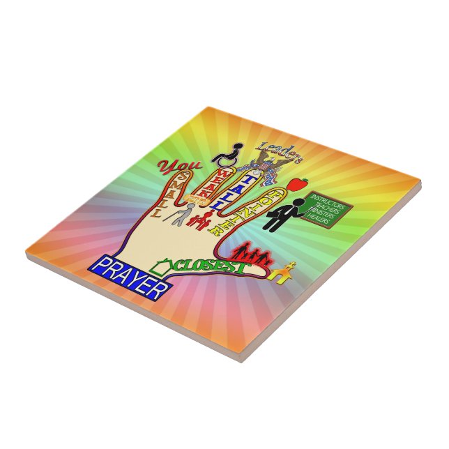 AZULEJO 5 AYUDA DEL REZO DE CINCO DEDOS (Lado)