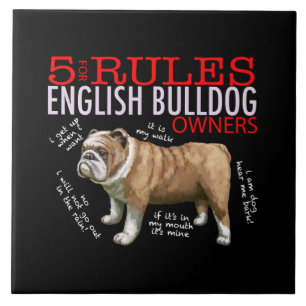 Azulejo 5 Reglas para los propietarios de bulldoges ingles