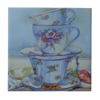 6487 tazas de té florales