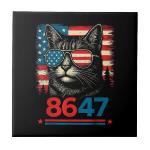 Azulejo 8647 86 47 Gafas de sol divertidas de gato con ban