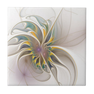 Azulejo A colorful fractal ornament. Abstract Flower art