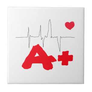 Azulejo A+ Graciosa Tasa Cardíaca Tipo Sangre