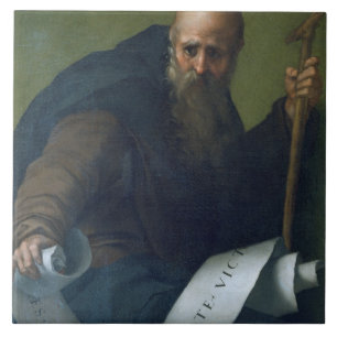 Azulejo Abad de St Anthony (c.251-356) c.1518-19 (aceite