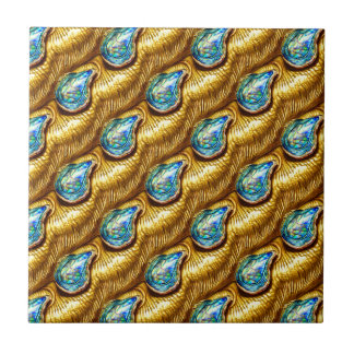 Azulejo Abalone lacrimógena paun pua shell oro glam azul