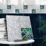 Azulejo Abalone Shell y Pearl - Collage de células N7<br><div class="desc">Esta magnífica baldosa es parte de mi colección Abalone Dream. Úsalo solo o en combinación con otras baldosas para crear un aspecto impresionante en el cuarto de baño o en la ducha, como por ejemplo mosaicos acentuados de azulejos detrás del mezclador o la bañera, o utilícelos para artesanías, mesa de...</div>
