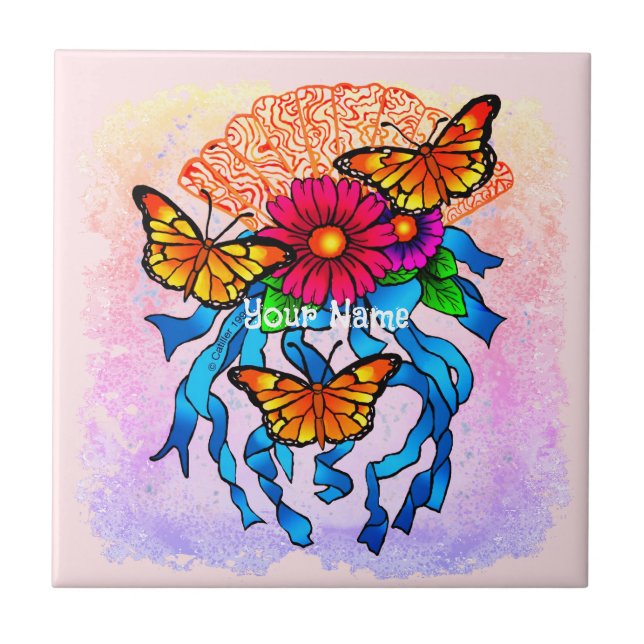 Azulejo Abanico de flores  (Frente)