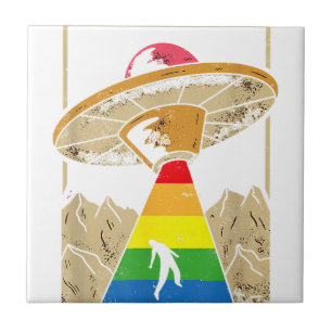 Azulejo Abducción de Alien Orgullo Gay Gaylien Lgbt