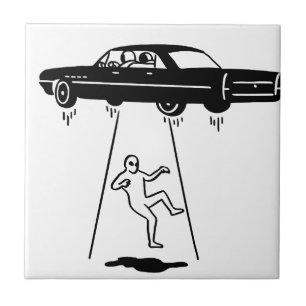 Azulejo abducción del coche de extranjeros