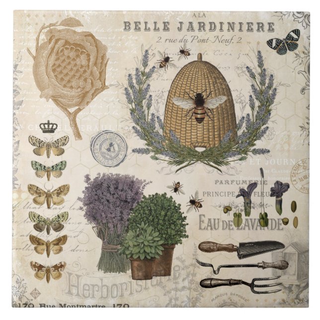 Azulejo Abeja de granja de estilo moderno (Frente)