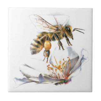 Azulejo Abeja en una flor