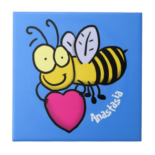 Azulejo Abeja graciosa y linda con ilustracion personaliza