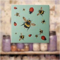 Abejas beneficiosas y mariquitas
