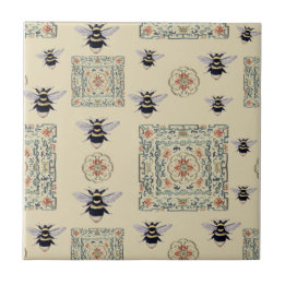 Azulejo Abejas marrones Beige Gold con diseño