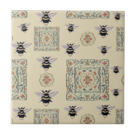 Azulejo Abejas marrones Beige Gold con diseño