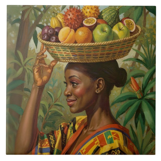 Azulejo “Abeni”, Her Own Fruit – Black History Celebration (Frente)
