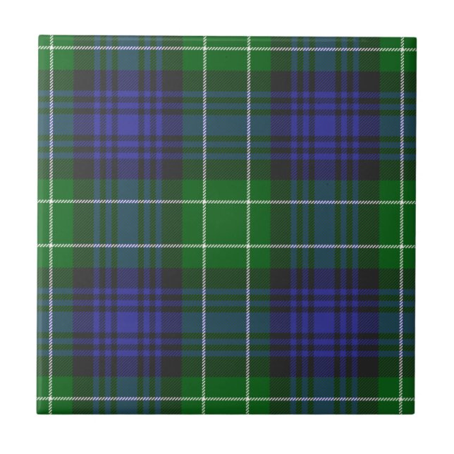 Azulejo Abercrombie Clan Hunting Tartan Plaid (Frente)