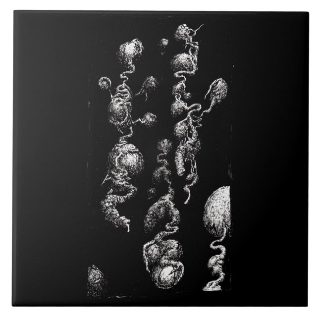 Azulejo Aberraciones orgánicas flotantes (Frente)