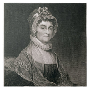 Azulejo Abigail Adams, grabado por G.F. Storm (fl.c.1834)